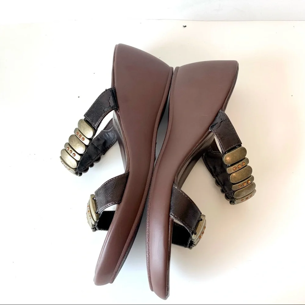 COCONUTS “Mojo” Embellished Wedge Sandals—SZ. 8.5